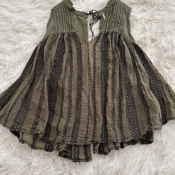 Free People Tops - Free People Striped Olive and Black Women's Top